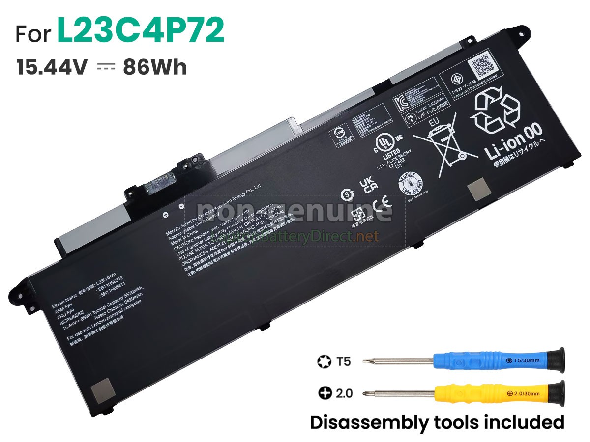 replacement Lenovo L23M4P71 battery