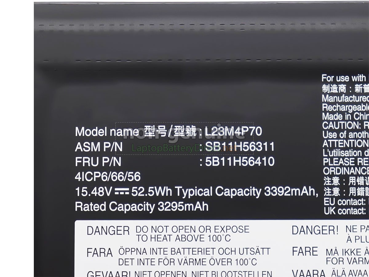 replacement Lenovo L23M4P70 battery