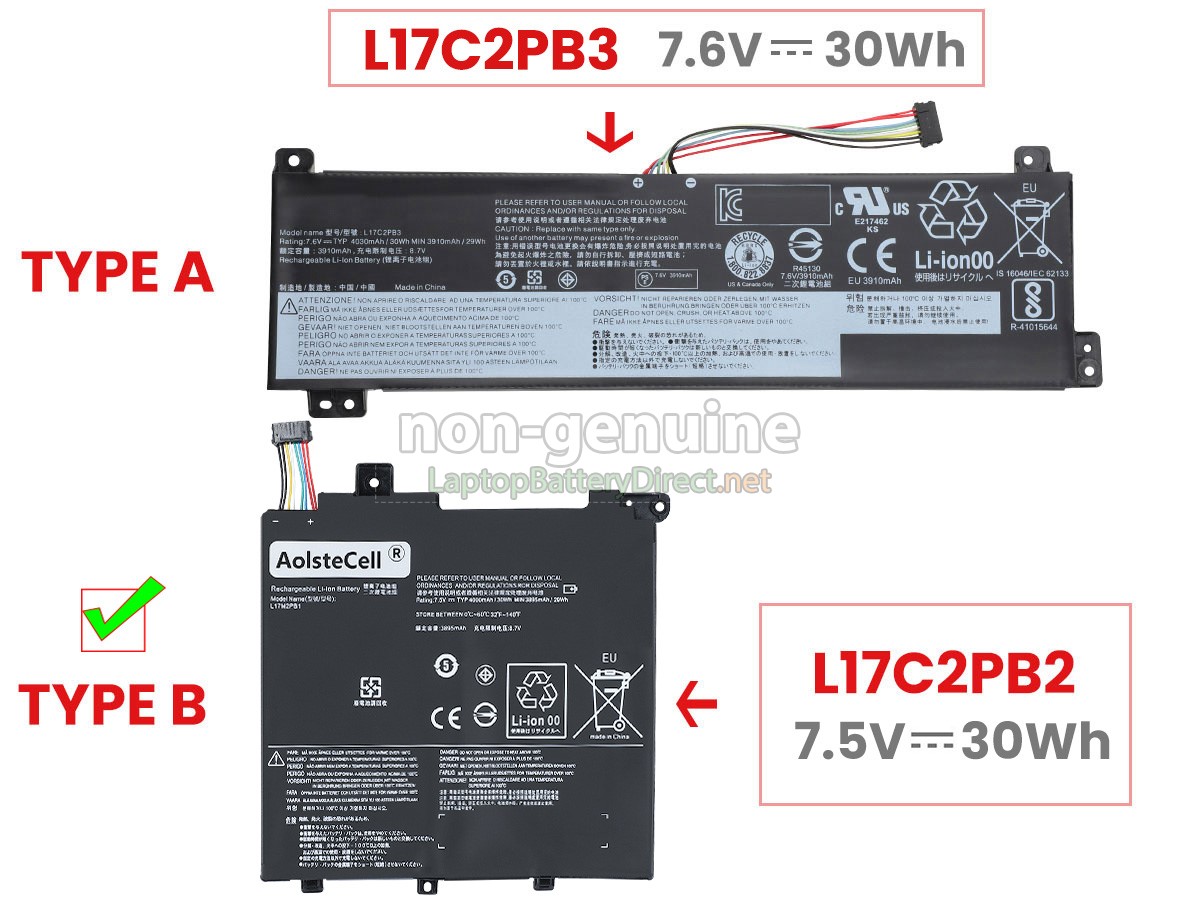 replacement Lenovo V330-14IKB-81B0 battery