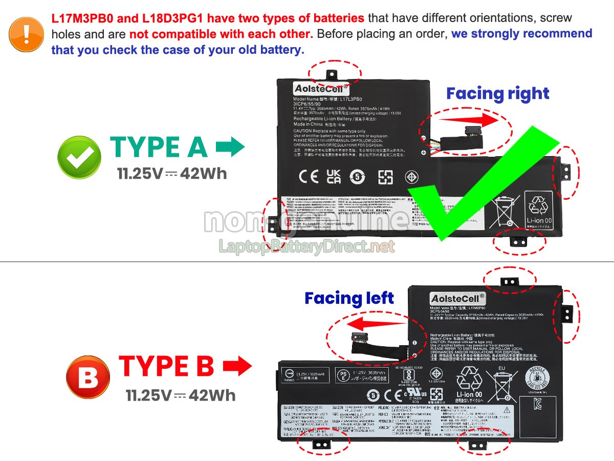 replacement Lenovo L17M3PB0 battery