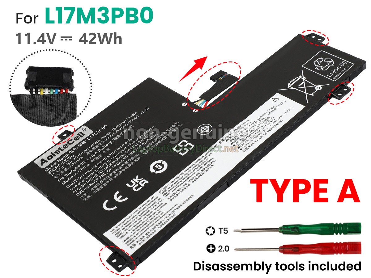 replacement Lenovo L17M3PB0 battery