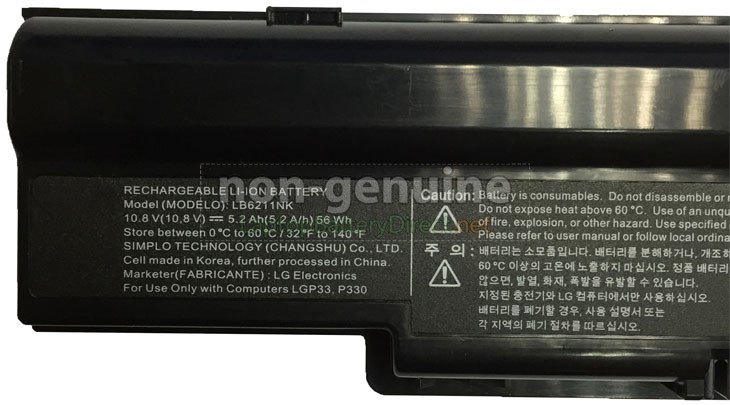 Battery for LG XNOTE P330-KE1BK laptop