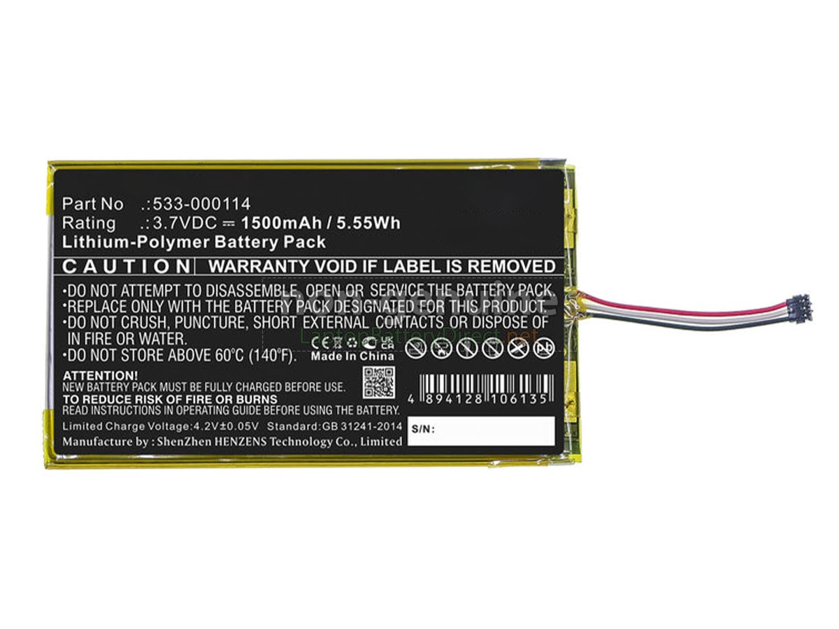 replacement Logitech 533-000114 battery