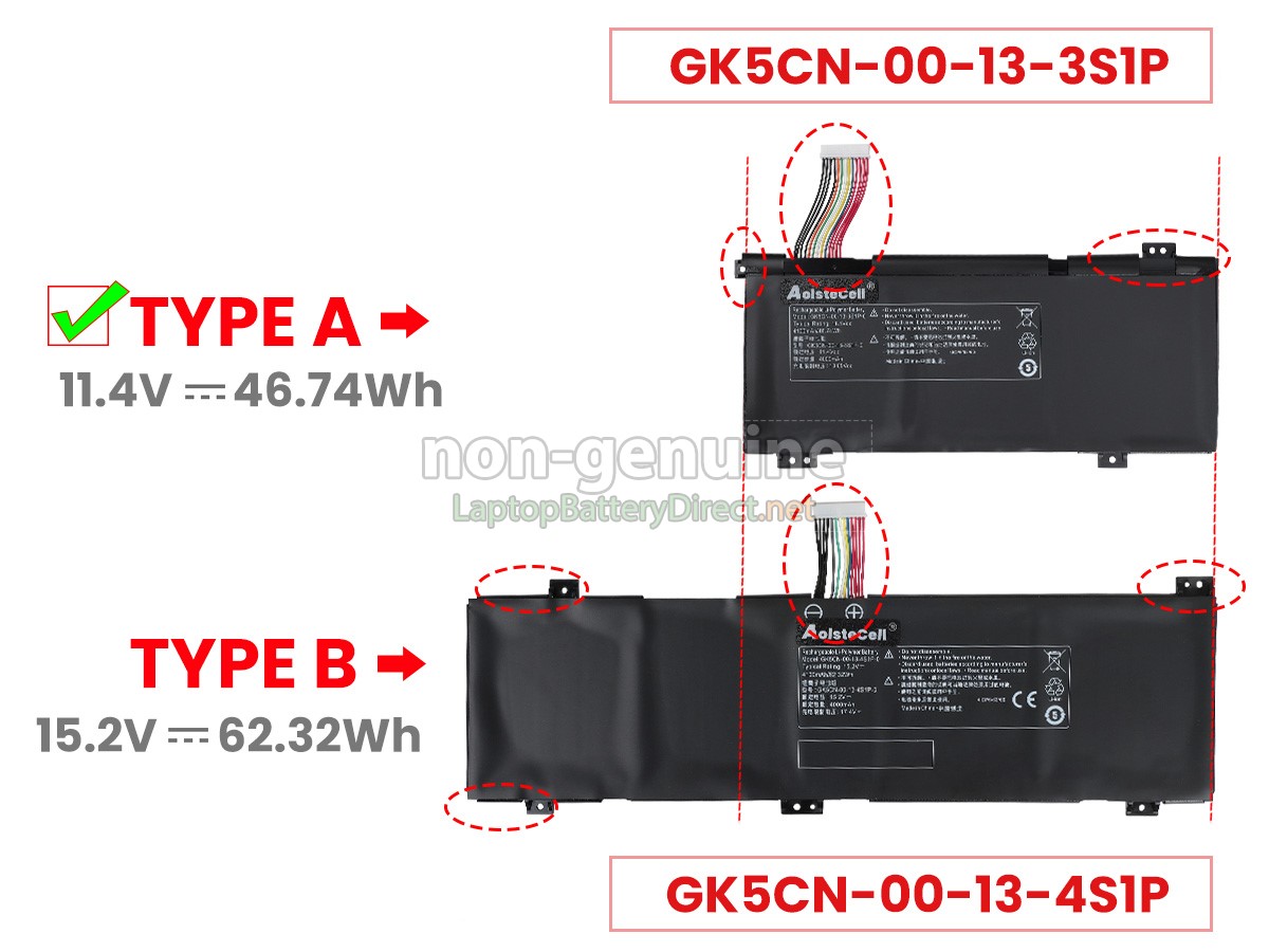 replacement Mechrevo GK5CN5Z battery
