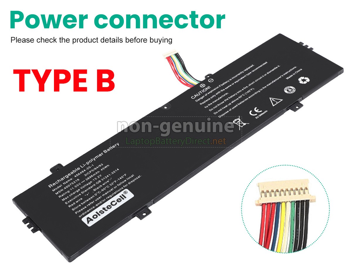 replacement Medion 456484-3S-1 battery