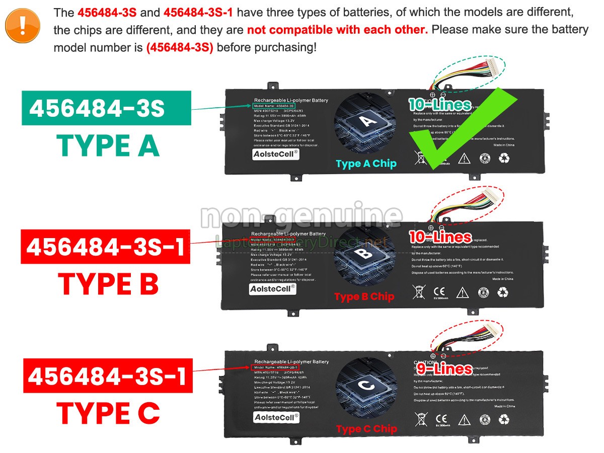 replacement Medion 456484-3S-1 battery