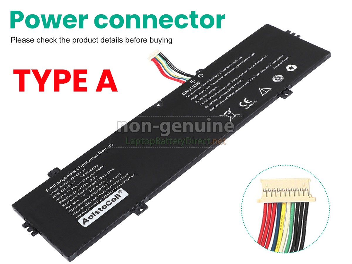 replacement Medion 456484-3S-1 battery