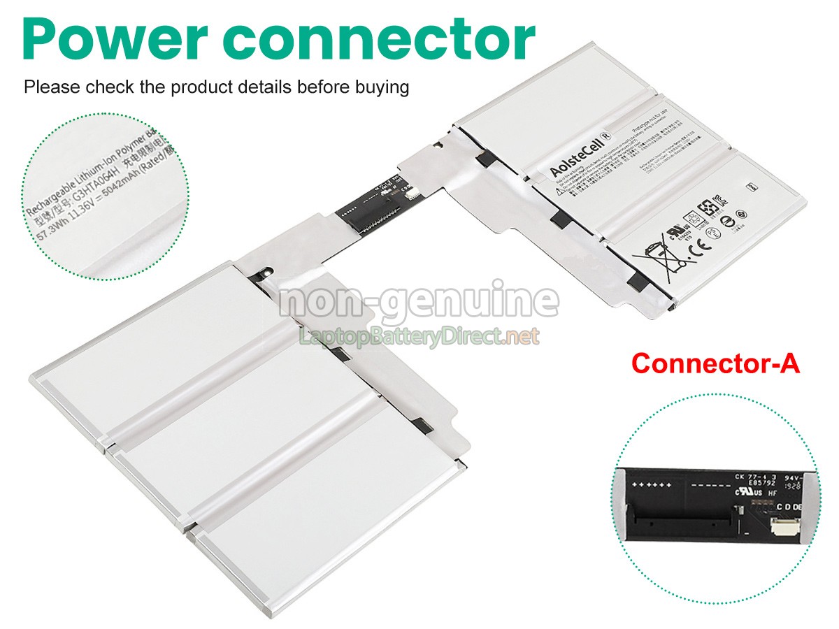 replacement Microsoft Surface BOOK2 KEYBOARD battery