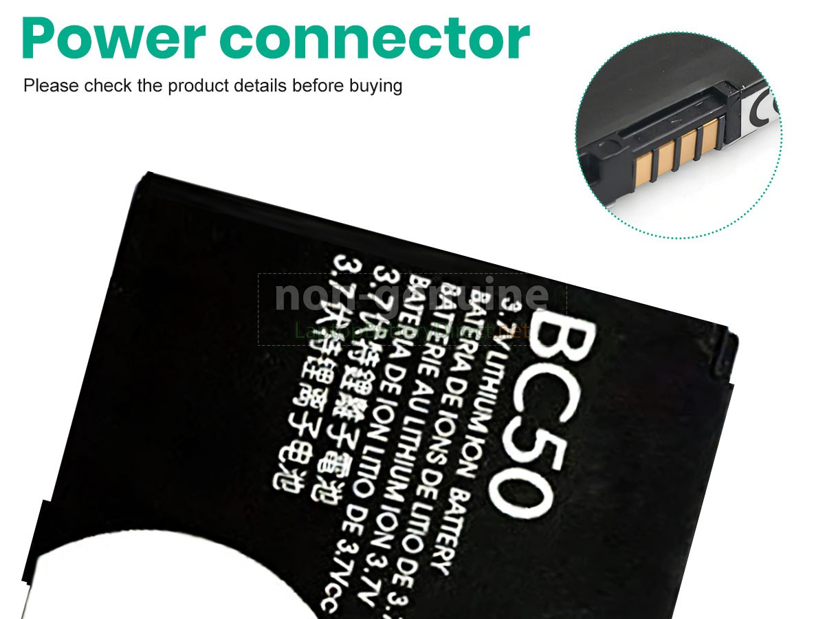 replacement Motorola BC50 battery