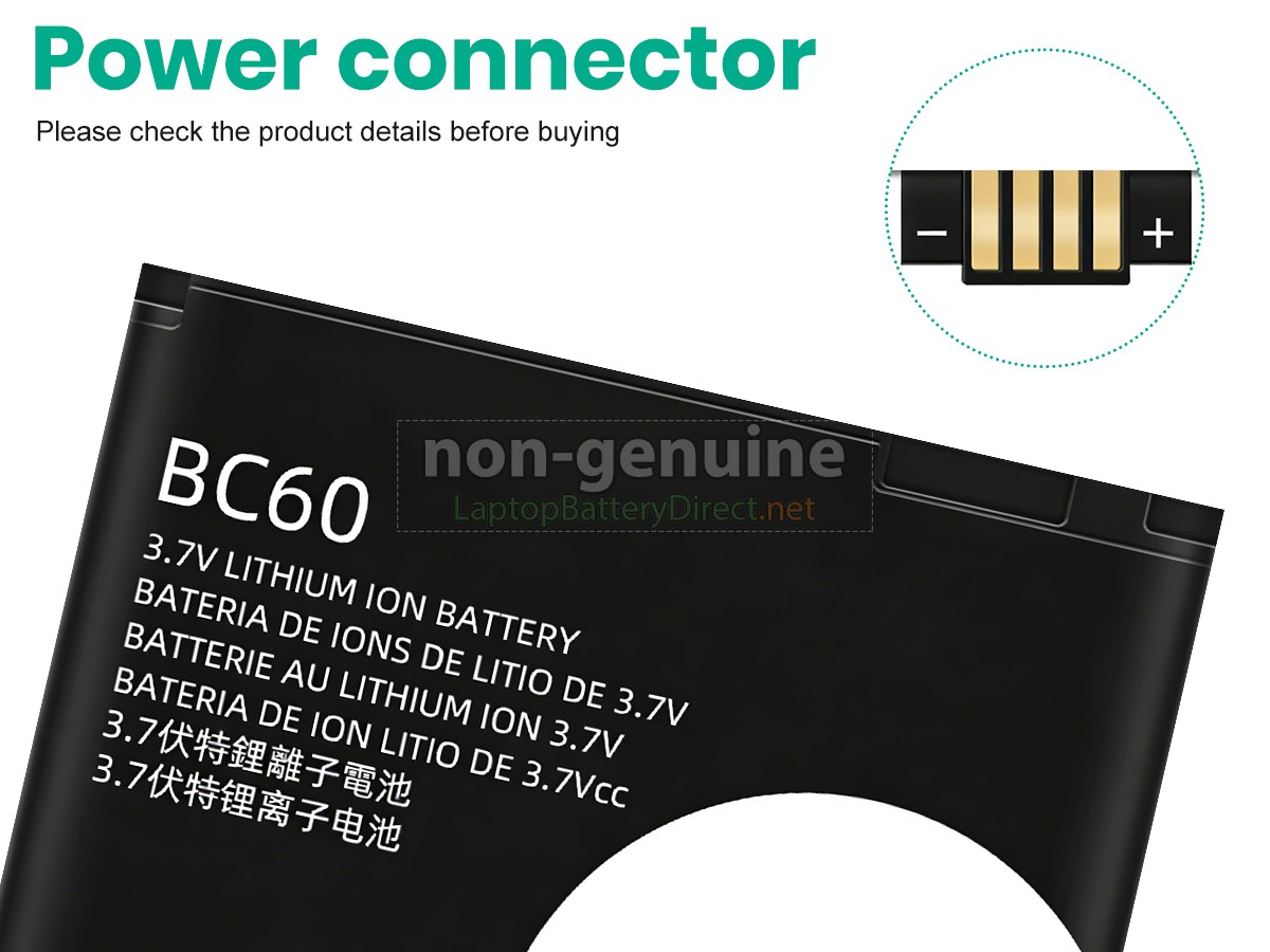replacement Motorola BC60 battery