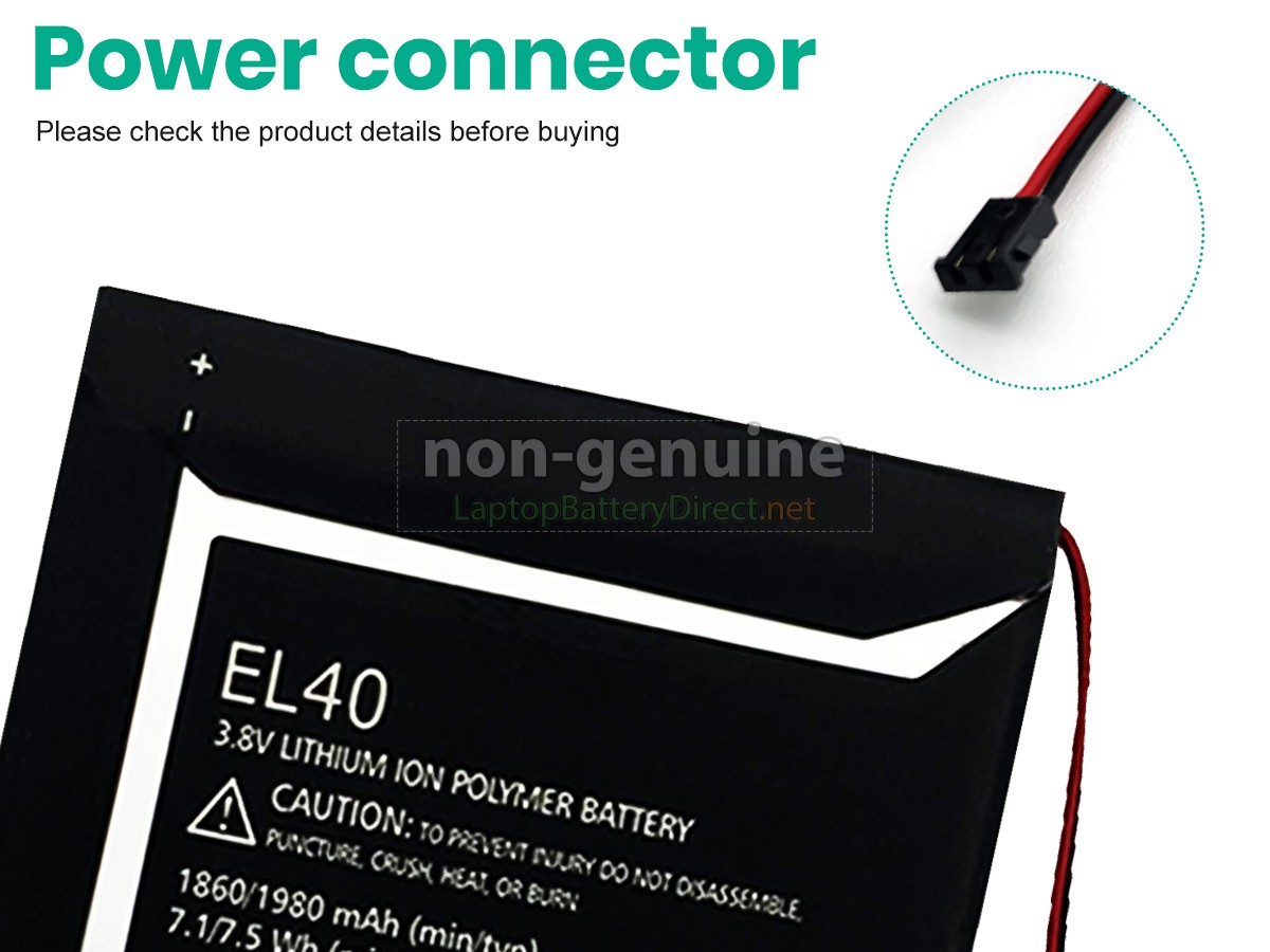 replacement Motorola EL40 battery