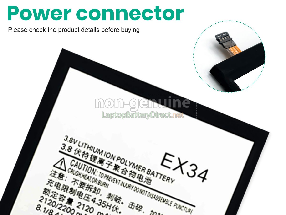 replacement Motorola EX34 battery