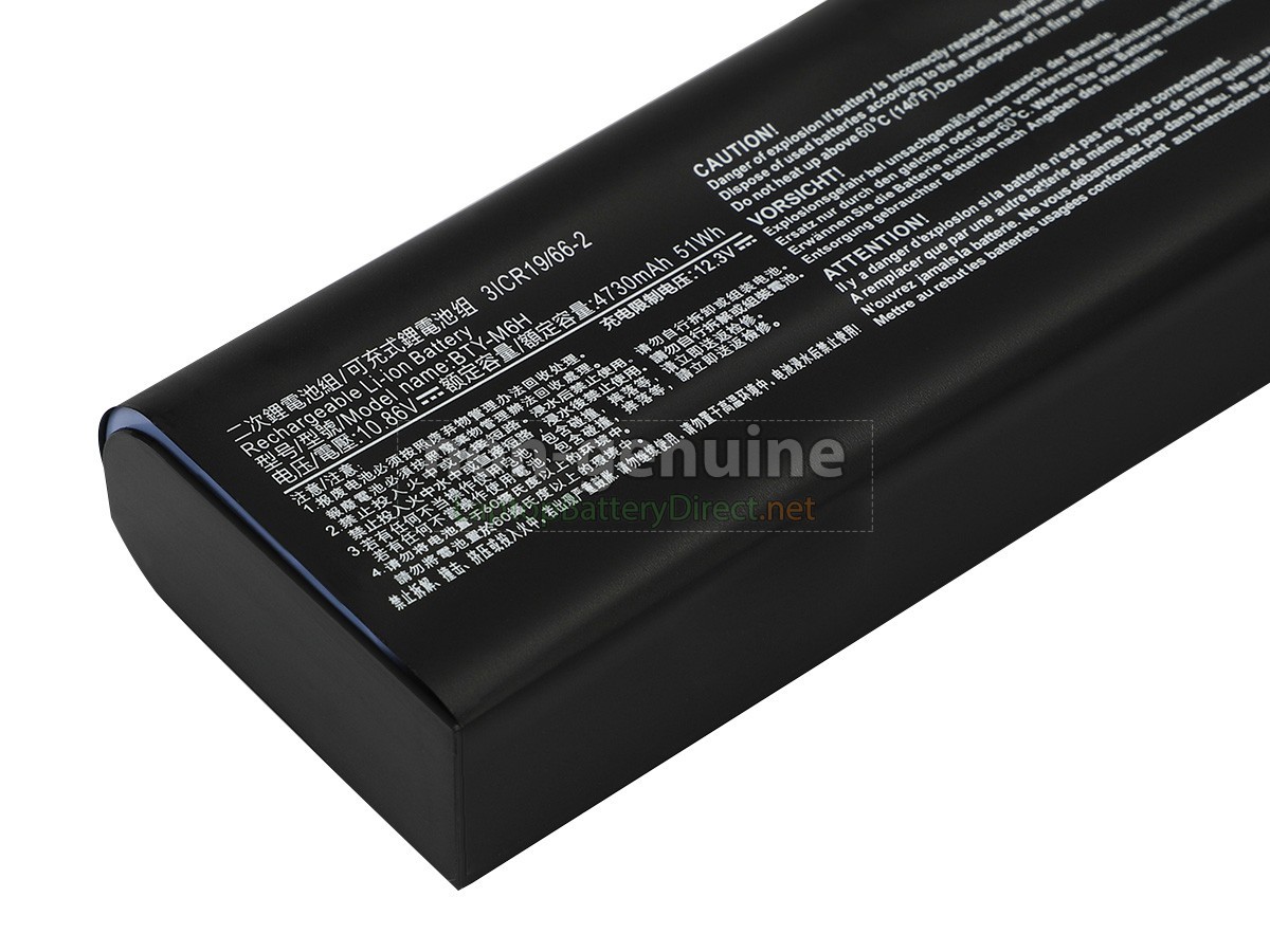 replacement MSI GV62 8RD laptop battery