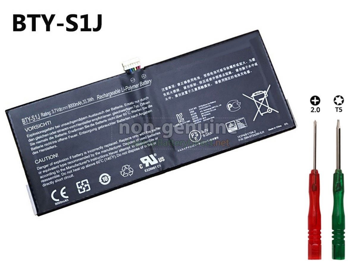 replacement MSI BTY-S1J laptop battery