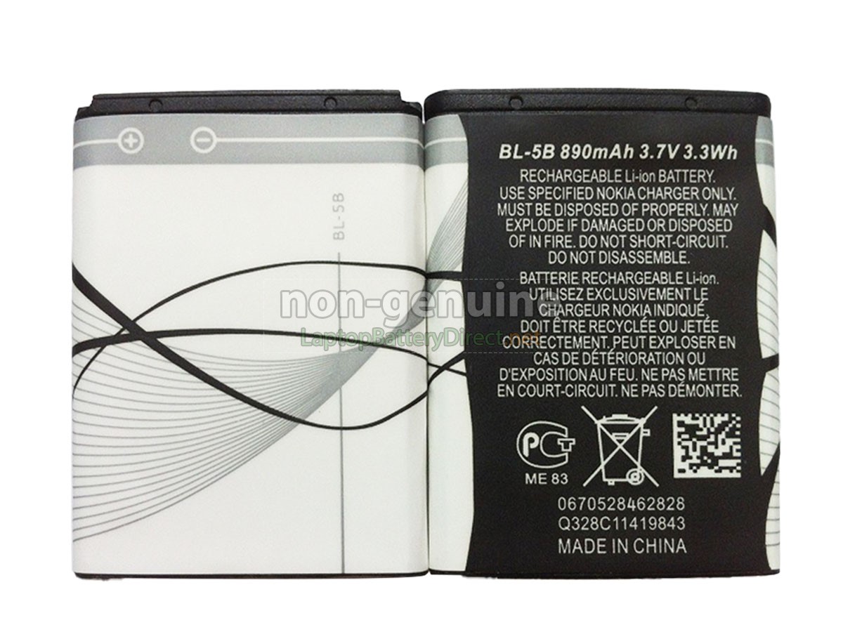 replacement Nokia BL-5B battery