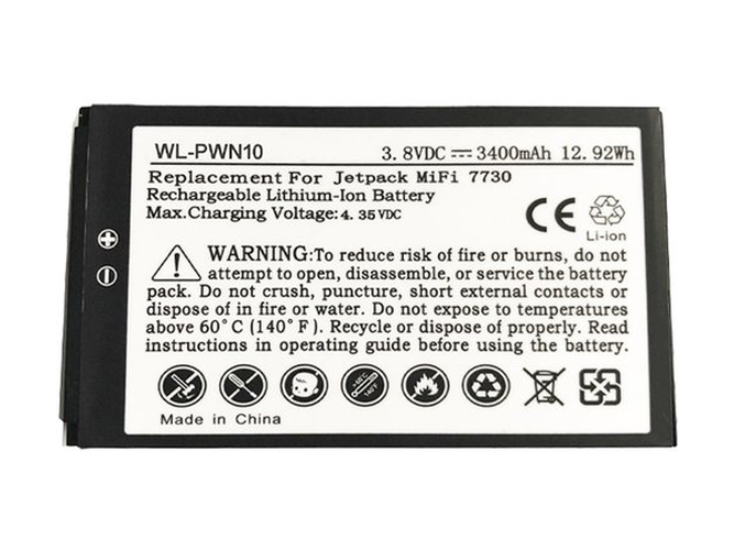 Replacement Battery for Novatel Jetpack MiFi 7730L laptop