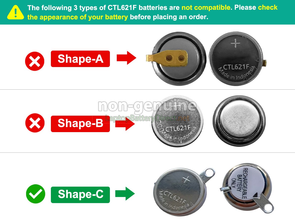 replacement Panasonic CTL621F battery