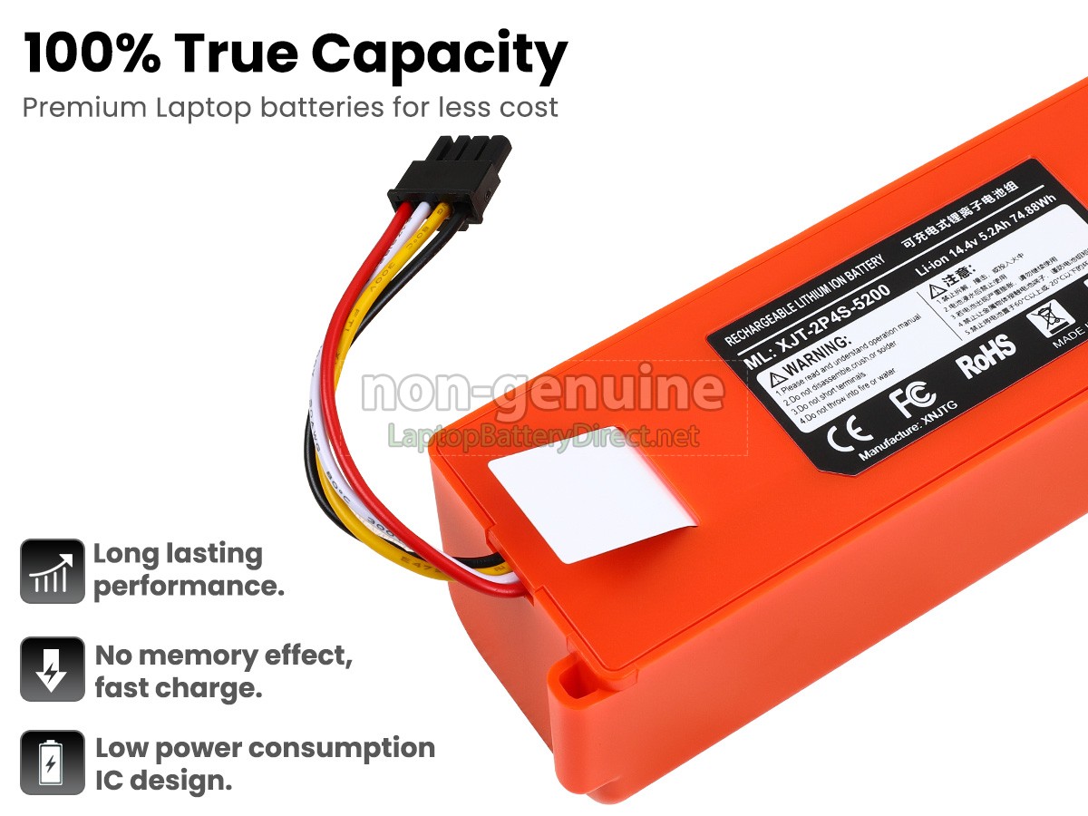 replacement Roborock BRR-2P4S-5200D battery