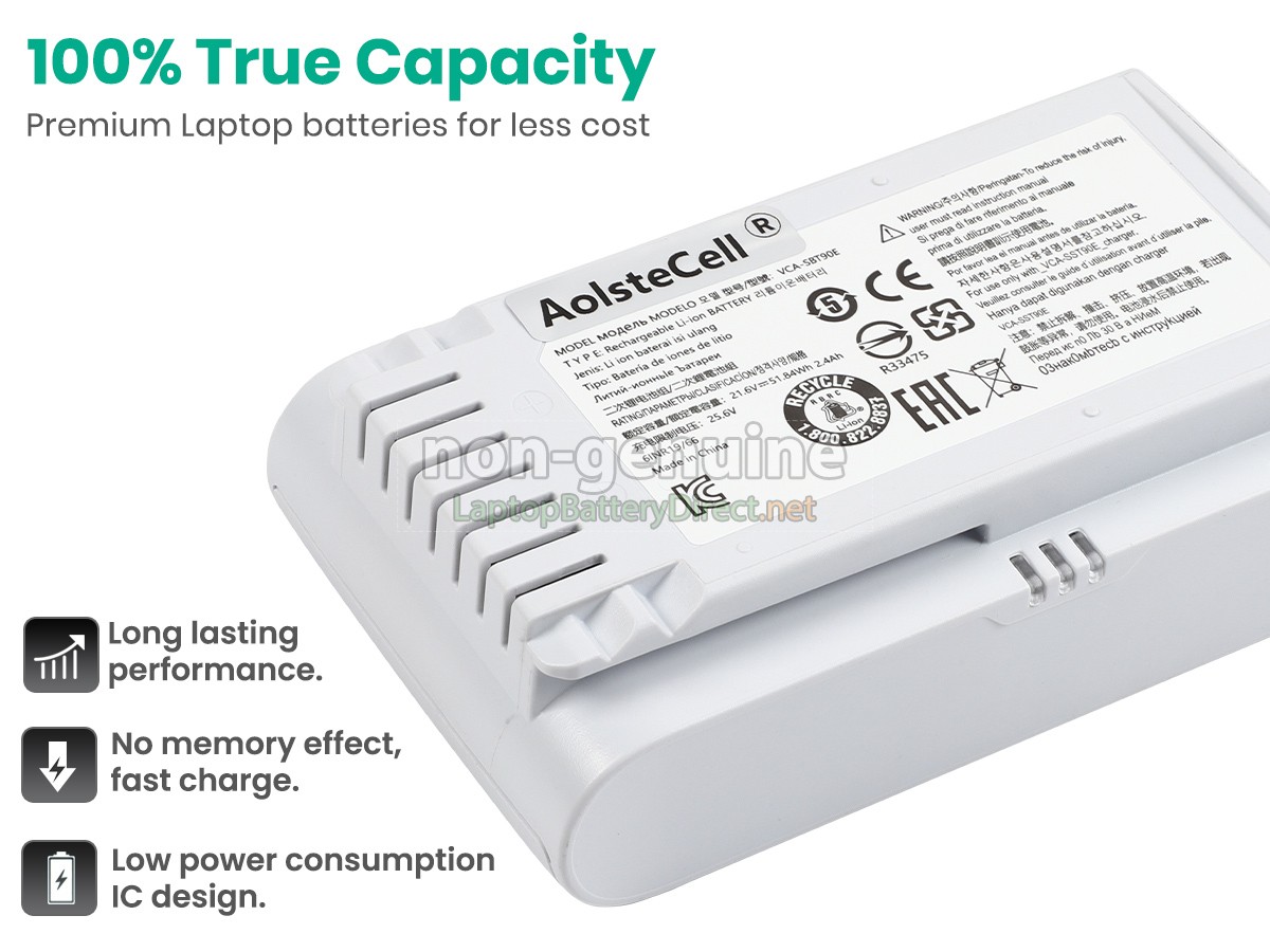replacement Samsung VCA-SBT90EB(6INR19/66) battery