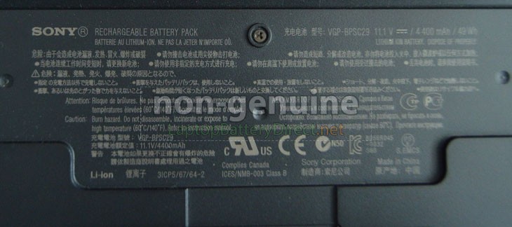 Battery for Sony VGP-BPSC29 laptop