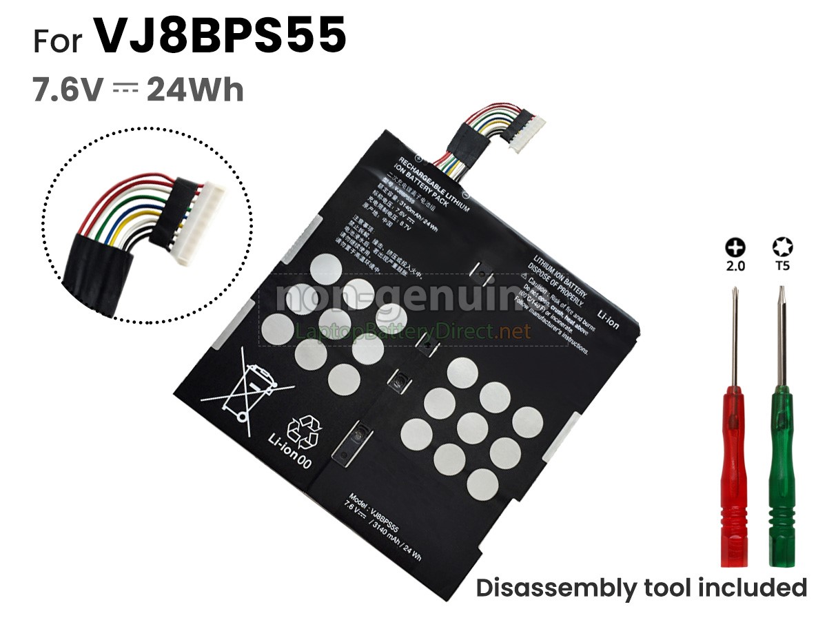 replacement Sony VJ8BPS55 battery