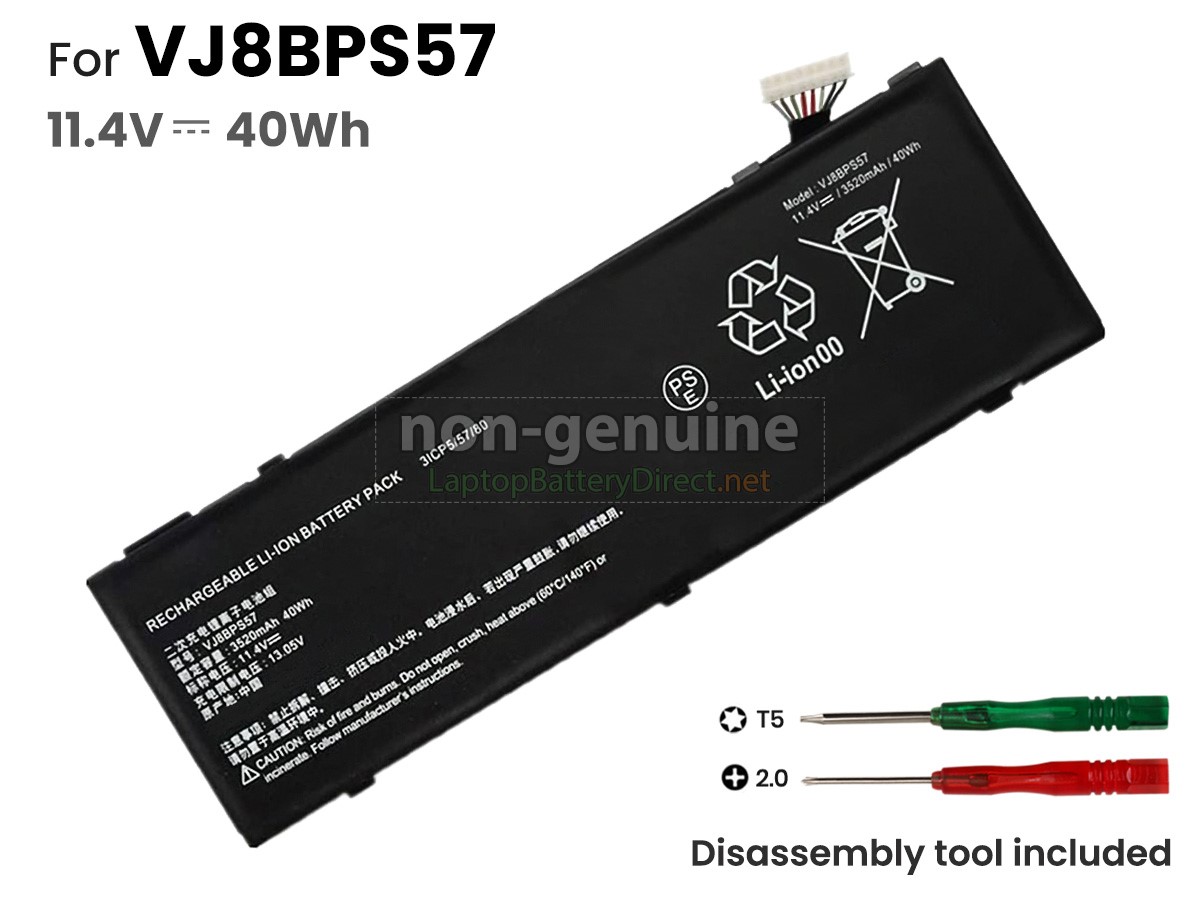 replacement Sony VJ8BPS57 battery
