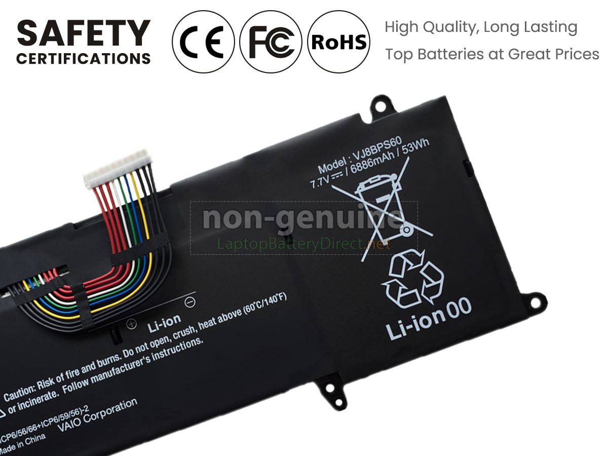 replacement Sony VJ8BPS60 battery