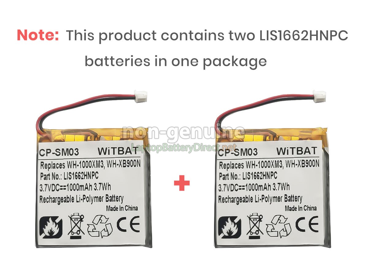 replacement Sony 1588-0911 battery