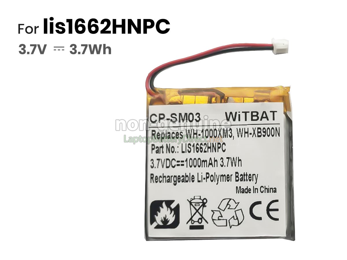 replacement Sony 1588-0911 battery