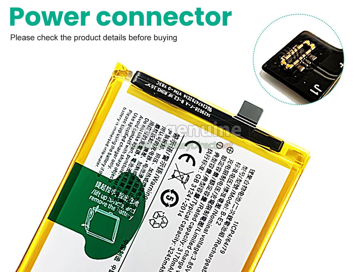 replacement Vivo B-E2 battery