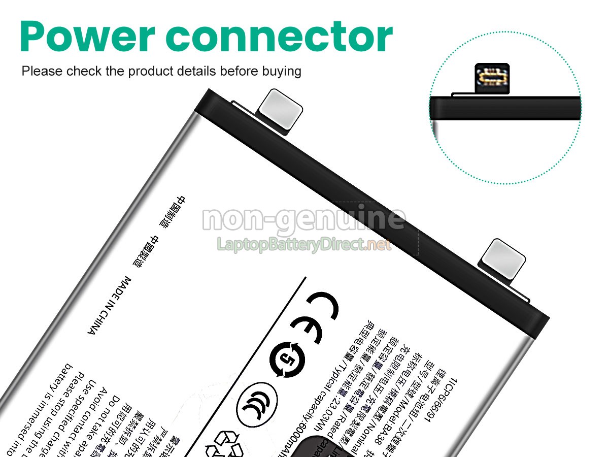 replacement Vivo BA38 battery