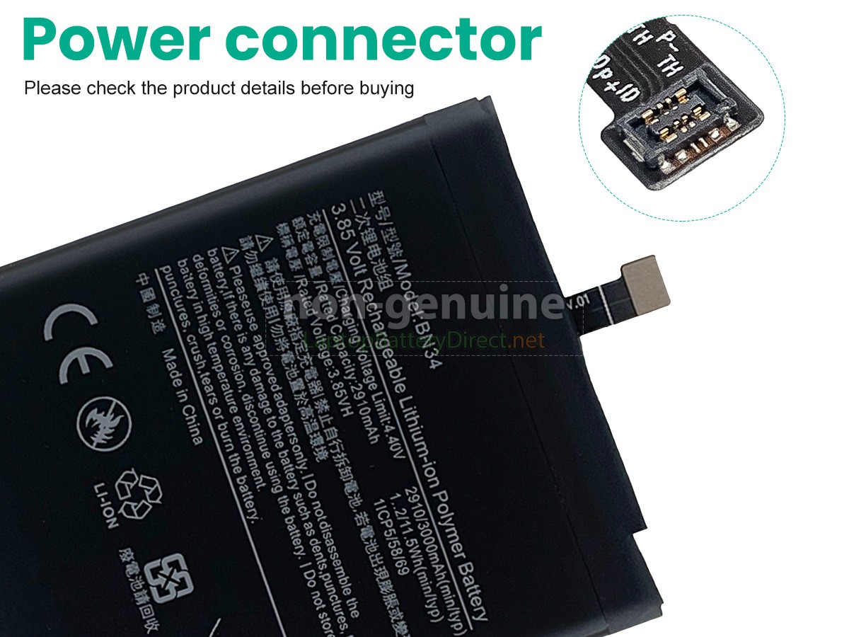replacement XiaoMi BN34 battery
