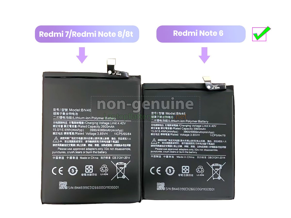 replacement XiaoMi BN46(1ICP5/64/79) battery