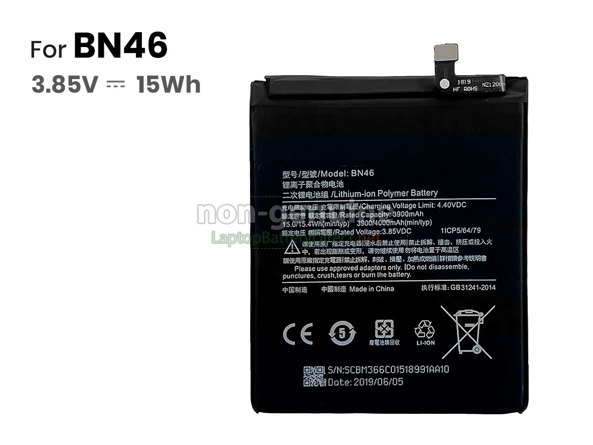 replacement XiaoMi BN46(1ICP5/64/79) battery