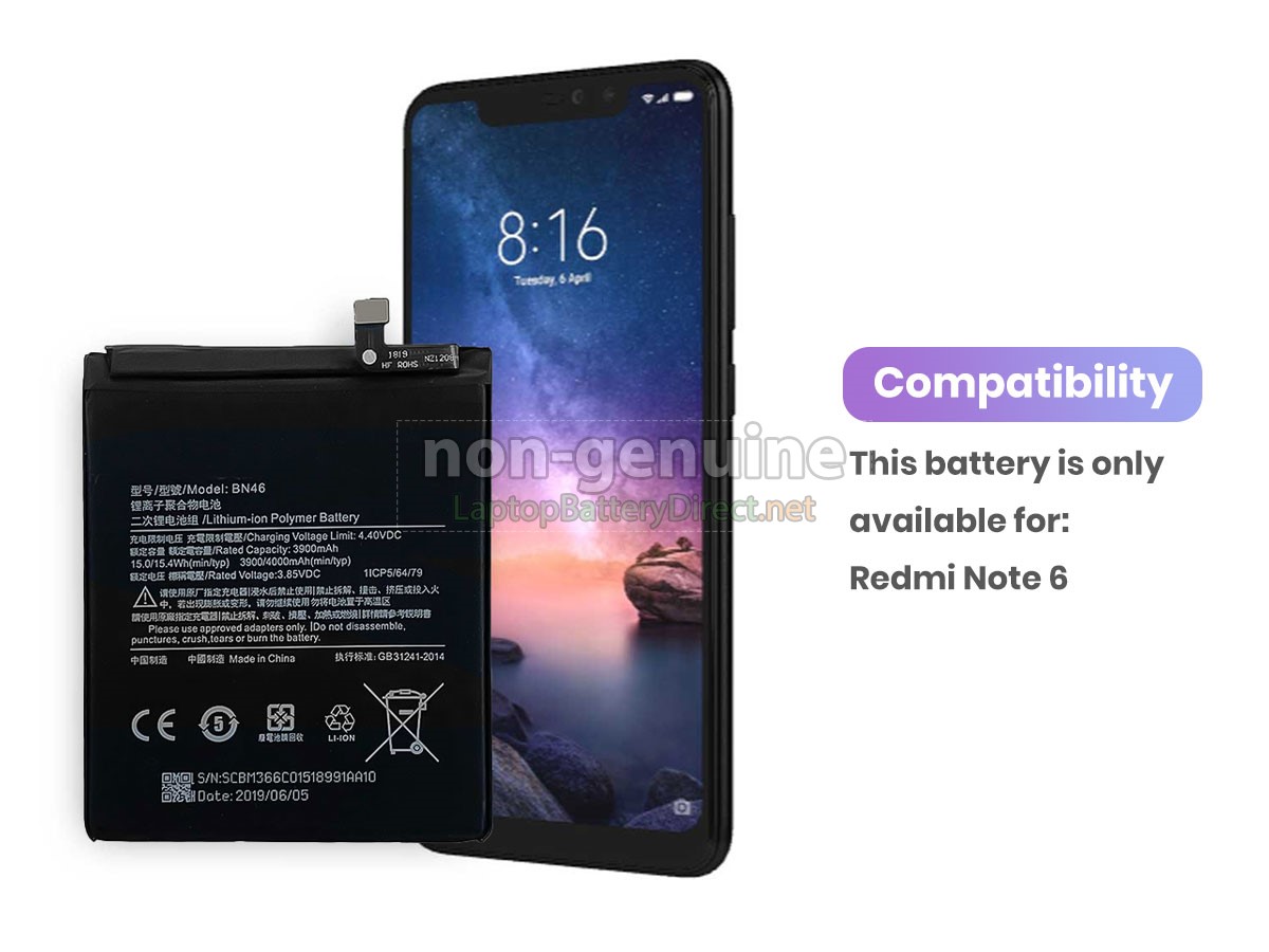 replacement XiaoMi BN46(1ICP5/64/79) battery