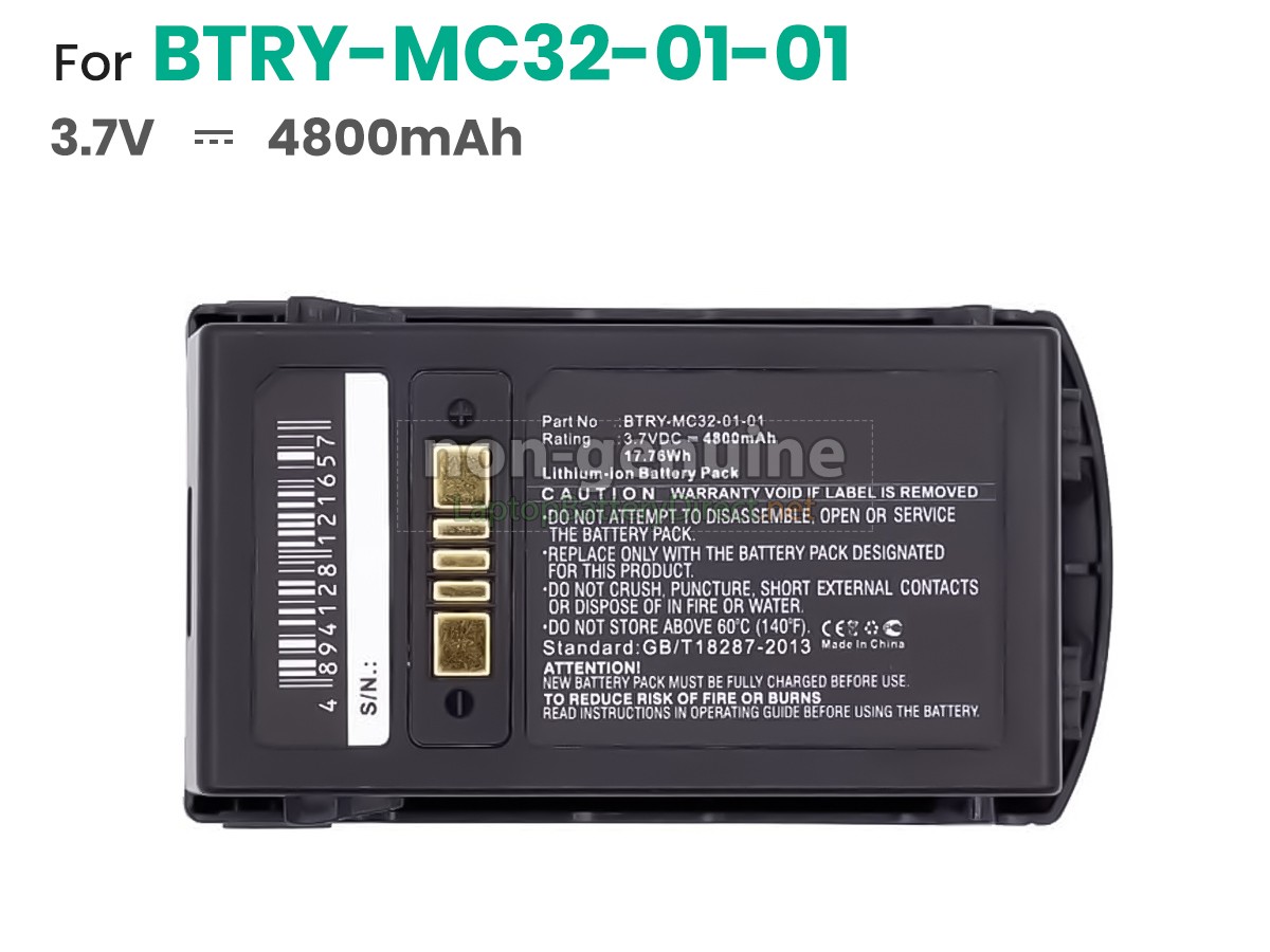 replacement Zebra BTRY-MC33-27MA battery