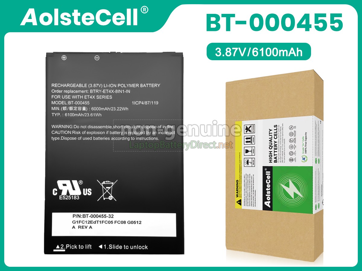 replacement Zebra ET45HC battery