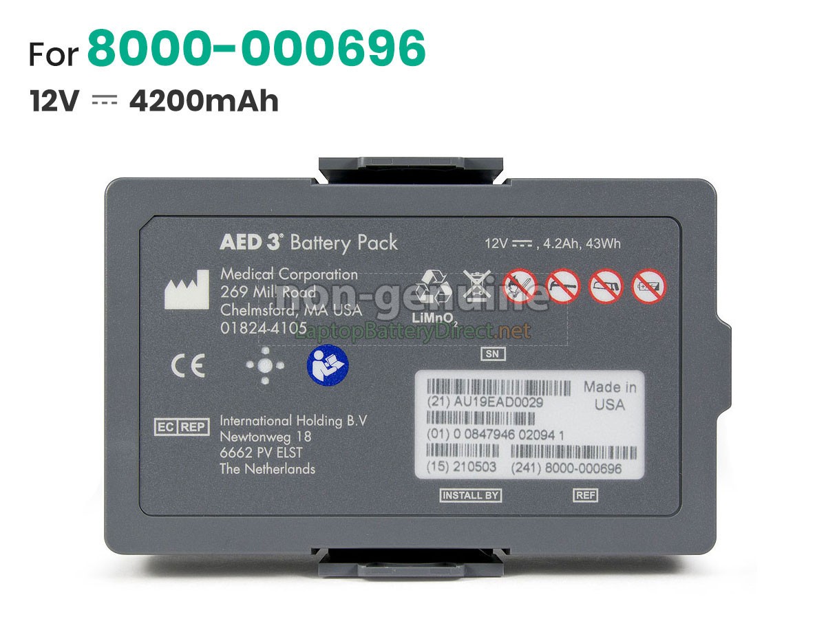 replacement ZOLL 01824-4105 battery