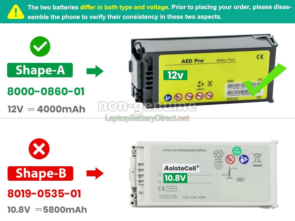 replacement ZOLL AED PRO battery