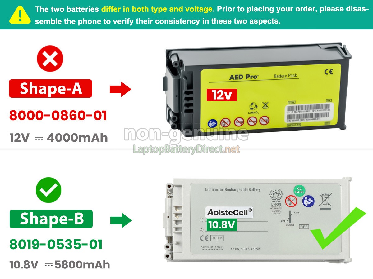 replacement ZOLL AED PRO battery